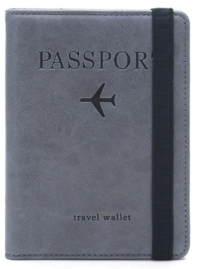 Travel Passport Holder Wallet Organizer Pouch with Card, Ticket, Cash & Boarding Pass Slots, Removable Carry Strap for Men and Women, Multicolor-image-45