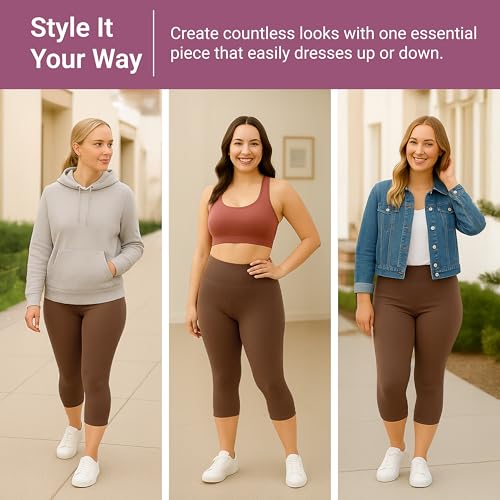 Image of SATINA High Waisted Leggings for Women - Comfortable and Stretchy in Versatile Sizes and Colors