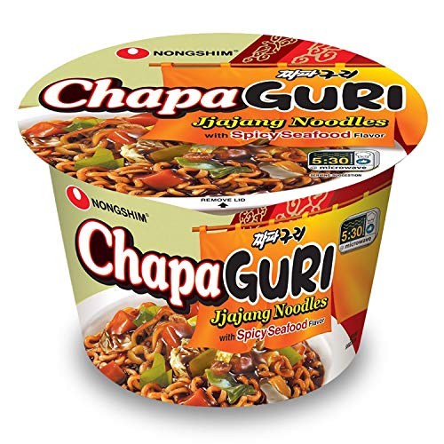 Nongshim Chapaguri Spicy Rom Don Jjajang Cup of Noodles Korean Food with Neoguri Seafood Flavoring, 6 Microwavable…