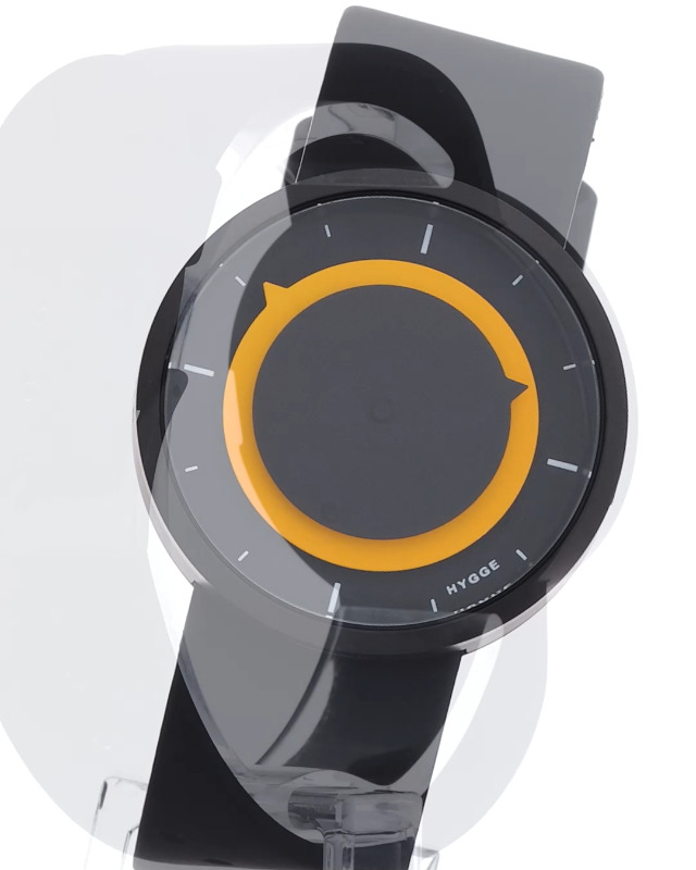 Amazon.co.jp: [ヒュッゲ]HYGGE 腕時計 3012-BLACK/YELLOW MSP3012BC 