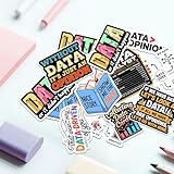 10Pcs Funny Data Analyst Stickers for Water Bottle, Notebook Without Data It’s Just an Opinion, Show Me The Data, Waterproof Vinyl Stickers for Data Nerds, Spreadsheet Lovers (Normal, 3 Inch FBA)