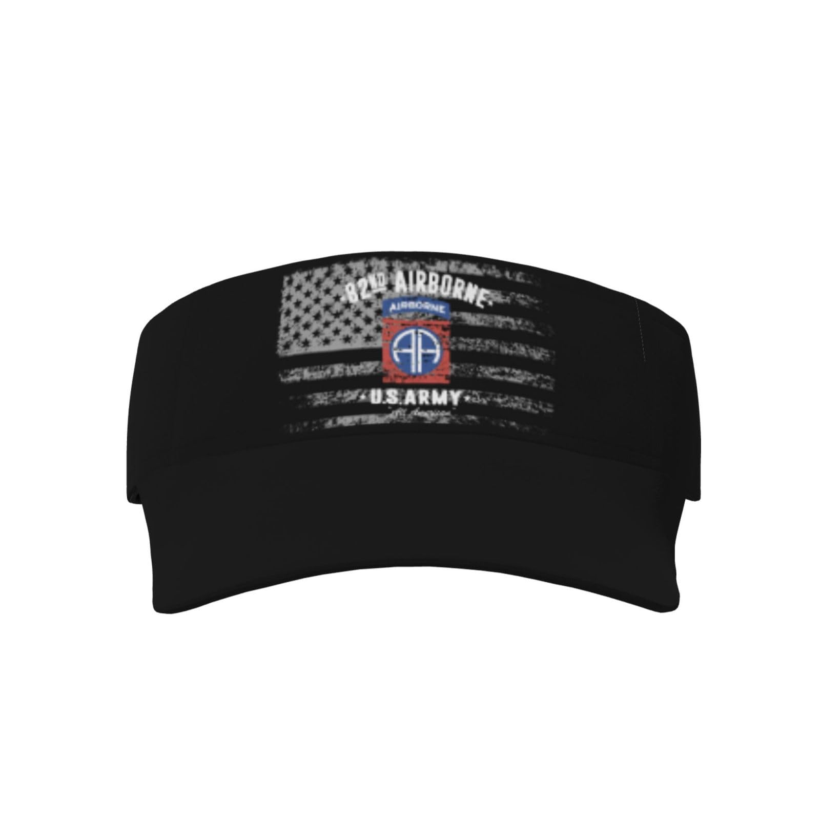 Army Veteran 82nd Airborne Sport Sun Visor Hats Cotton Ball Caps Empty Top Baseball Cap for Men