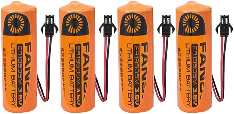 (4-Pack ER18505M 3.6V 3500mAh A Size Non Rechargeable Disposable Lithium Sub Battery Li-SOIC2 Battery (Black Plug)