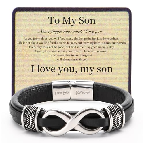 Pulsera para hombre HSM con grabado 'Love You Forever' miniatura 1