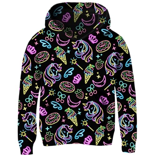 Image of uideazone Teen Girl Sweatshirt Hoody Hoodies Hooded Pullover with Pockets 4-14 Years