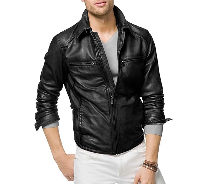 bags 2 crown Full Sleeves Hand Crafted Men's Genuine Leather Slim Fit Jacket-picture-47