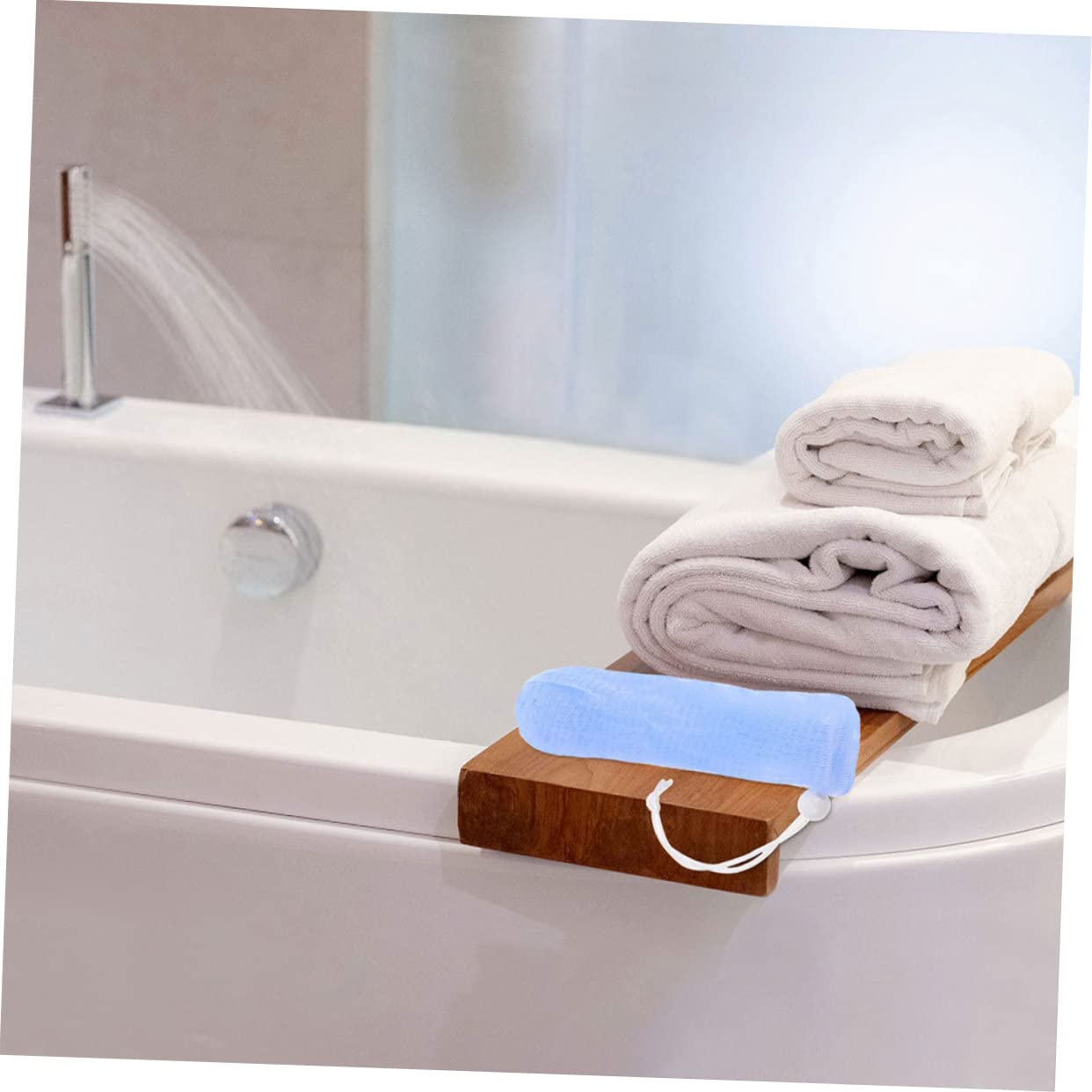 Bolsa de Espuma de Jabón para Ducha Cuerda, 10 Piezas de Malla PP y PE para Producir Burbujas y Secado Rápido