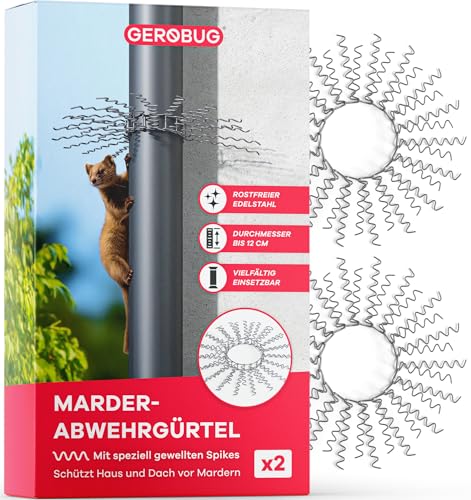 GEROBUG Marderschutz für Fallrohre 2er Set bis zu Ø 120mm - Marderabwehr...