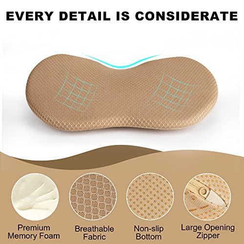 Image of Livtribe Car Seat Cushion - Memory Foam Car Seat Pad - Sciatica & Lower Back Pain Relief - Car Seat Cushions for Driving - Road Trip Essentials for Drivers(Beige)