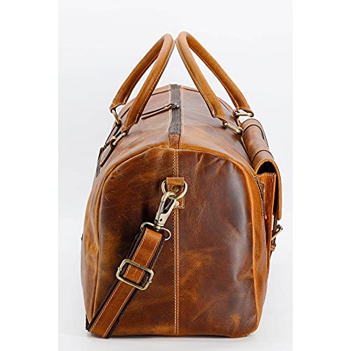 KomalC Buffalo Leather Duffle Bag