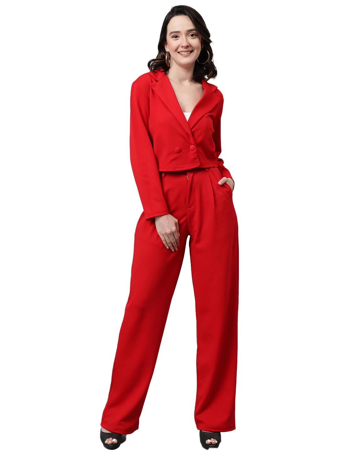 Women's Dress Pant with Blazer Co-ords Set-image-41