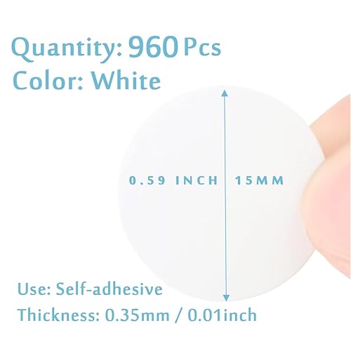 Miniatura 9 de Calcomanías autoadhesivas para agujeros de tornillo, 504 unidades, tapas autoadhesivas de 0.51 pulgadas0.512 in, a prueba de polvo, para tornillos