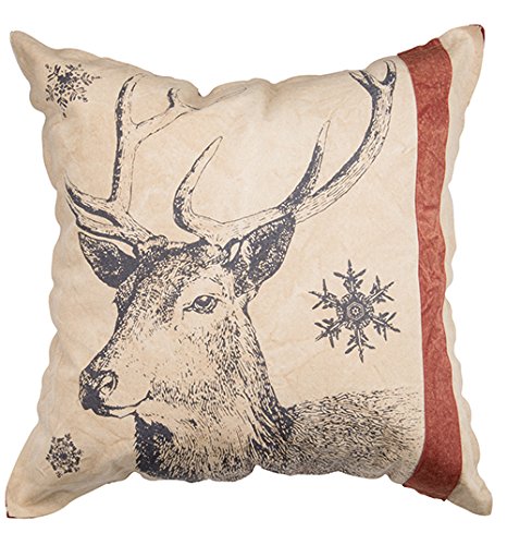 Super Brands Primitives by Kathy Holiday Snowflake Deer Throw Pillow Super Brands Primitives by Kathy Holiday Snowflake Deer Throw Pillow