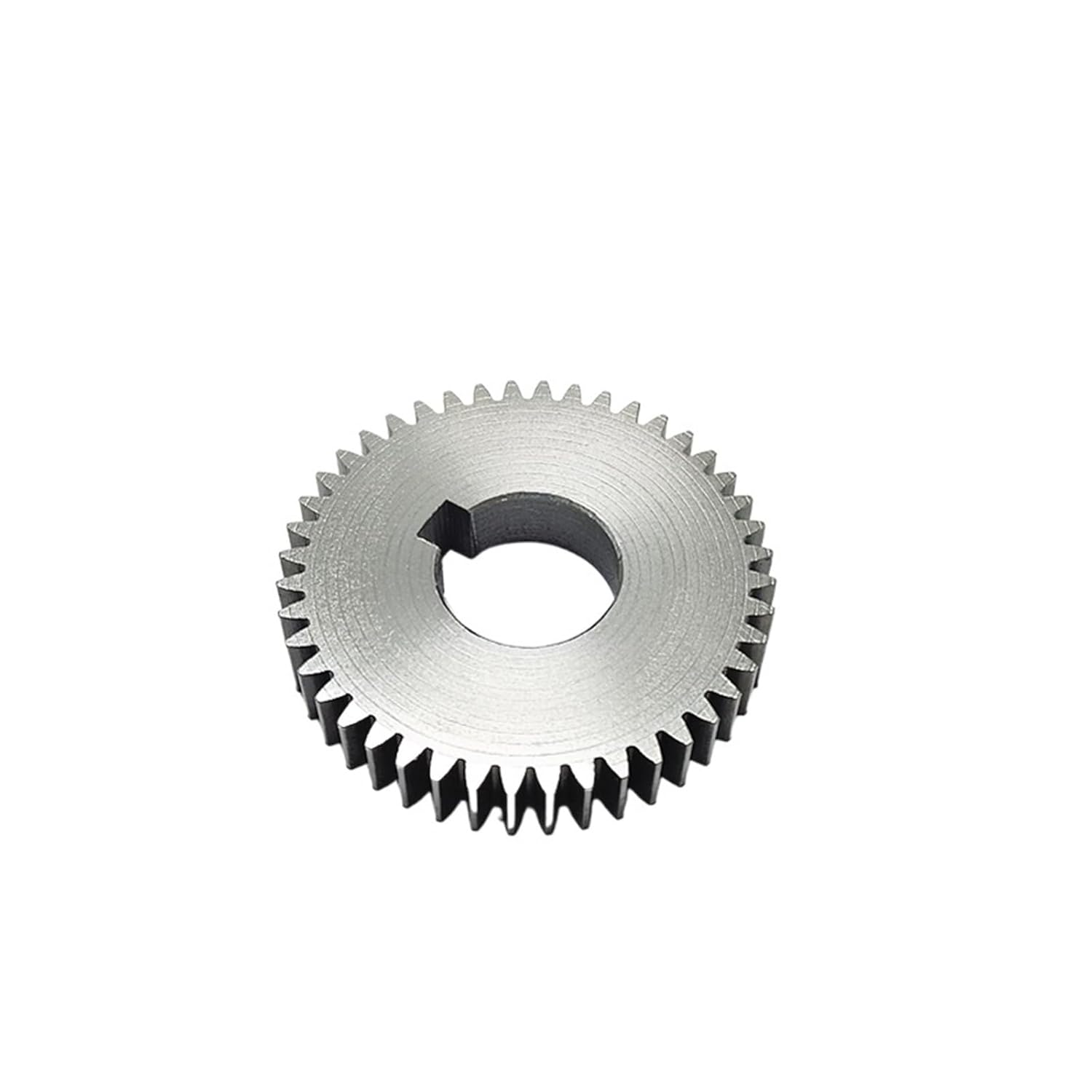 Bevel Gear Pinion Hardware Mechanical Flat 45 Steel 1.25 Die 50T Type A with Keyway Mod 50 Teeth Pin Hard Carbon Metal Standard Spur Gear(18mm with Keyway)