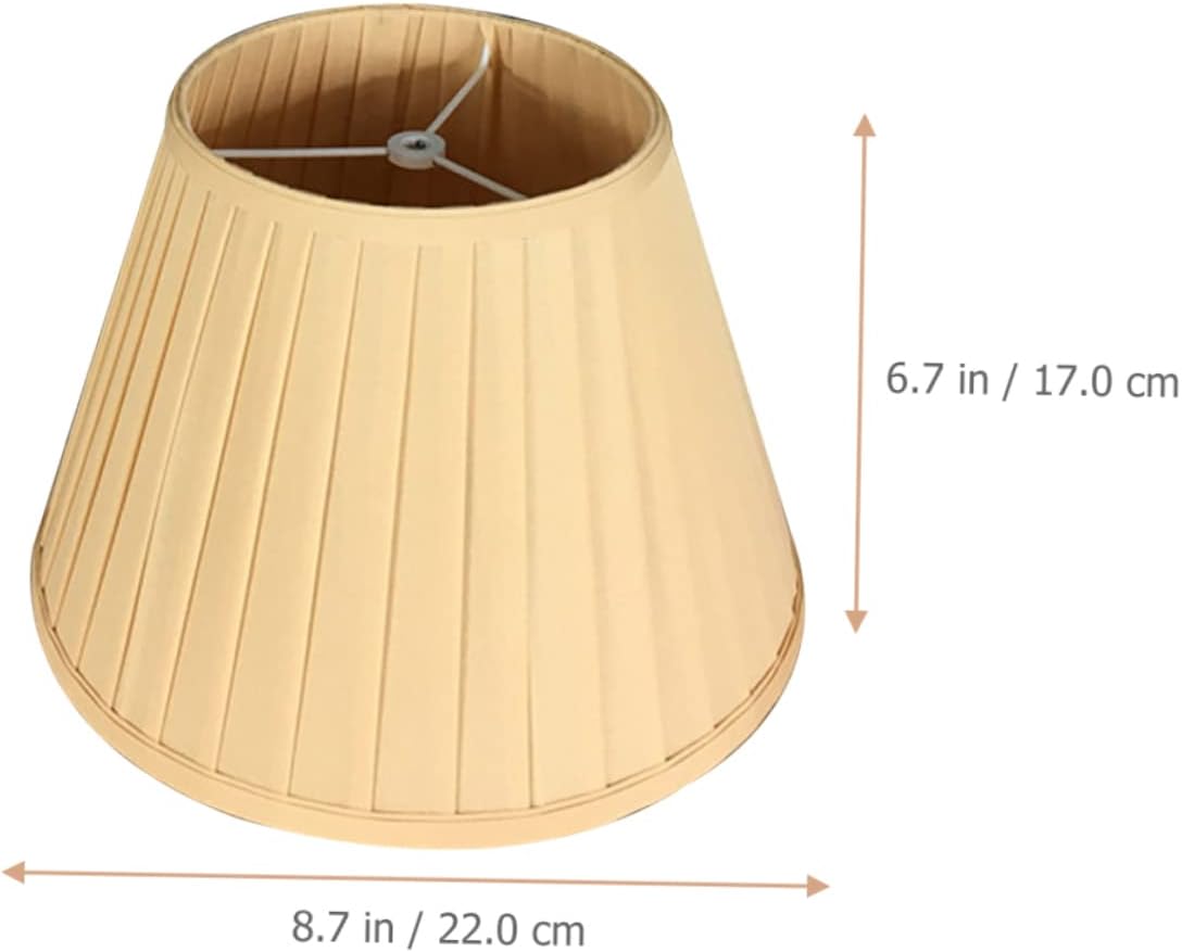 POPETPOP Pleated Fabric Lampshade Light Lamp Cover for Desk Wall Ceiling Bedside Lamp Easy Mounting