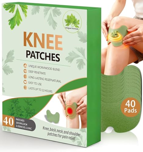 Image of Herbal Knee Pain Relief Patches (40 pcs) Arthritis Inflammation Patch Sticker with Natural Wormwood Extract for Knee, Joint, Back, Neck Pain | Instant Relief | 8-12 Hours Long-Lasting (BG20)