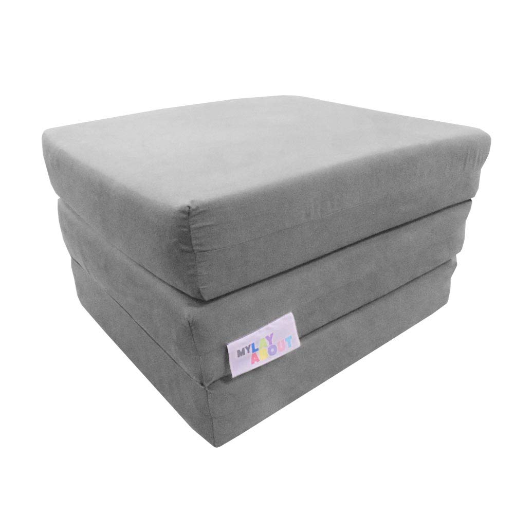 MyLayAbout Adult Z Bed Memory Foam Fold out/Chairbed/Mattress | 10 Colour | Single (Silver) — image 1