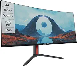 Monitor Concórdia Gamer Curvo Ultrawide UZ340 34'' WQHD 165hz 1ms 2*HDMI 2*DP SRGB 100% PIP/PBP