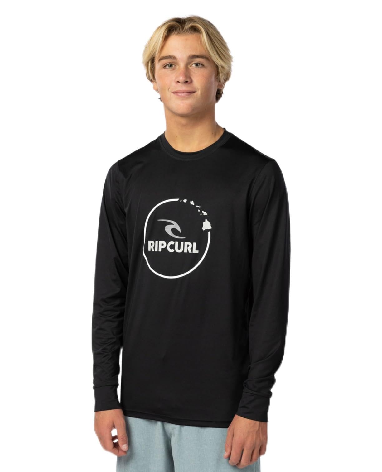 Rip Curl Men's Island Vibe Long Sleeve Uv 50+ Loose Fit Rashguard