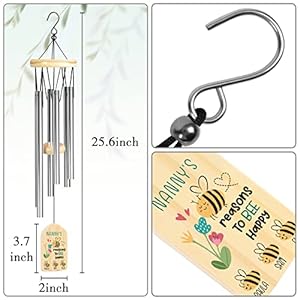 Personalized Wind Chimes - Customized Gifts for Grandma, Grandparents' Day, Xmas Personalized Wind Chimes Customized Gifts for Grandma Grandparents Day Xmas