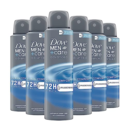 Déodorant Dove Men+Care Clean Comfort lot de 6 sprays anti-transpirants 150 ml pour homme