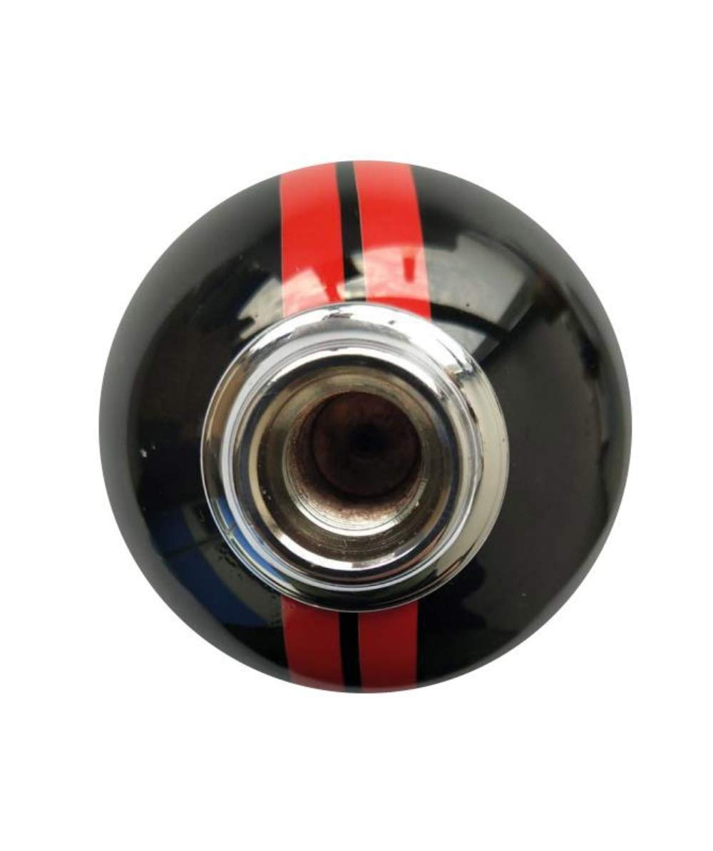 Gear 6 Speed Round Ball Type R S Shifter for Mustang Shelby GT 500 Cobra Manual Gear Shift Knob Trim Selector Red White Black (Red, R on the right)