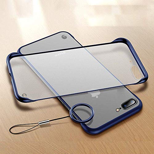Image of REALCASE Compatible for iPhone 7 Plus / 8 Plus Back Cover | Ultra Thin Translucent Matte Frameless TPU | Shockproof Bumper Back Case Cover for iPhone 7 Plus / 8 Plus (F-Blue)