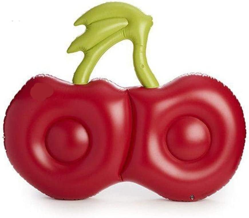 Flotadores inflables de cereza para piscina, tumbona de playa roja, colchón de aire para adultos, agua, verano, fiesta, juguetes, piscina, boya