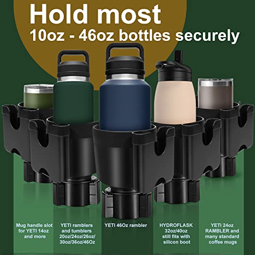 Car Cup Holder Expander - Adjustable Cup Holder For Car - Organizer Adapter 2In1 With Rubber Tabs Cup Holder For Car Fits Most 10 Oz-38 Oz Large Bottles And Drink Vehicle Cup Holder Expander #TOP1