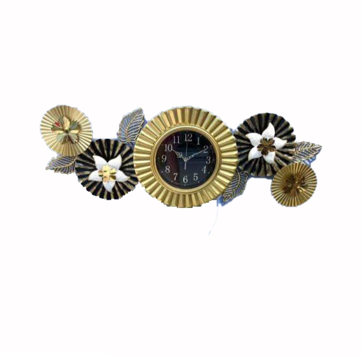 Mokshith Modern Wall Clock for Living Room,Large Decorative Wall Clock, Creative Silent Clock Battery Operated for Entryway,Bedroom,Kitchen, Dining Room Metal Wall Decor (MO-12)