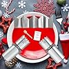 abeec Silver Luxury Christmas Crackers – 6 Large 14" Festive Crackers With Hats, Trivia Quiz Cards And Practical Gifts – Glitter Silver Finish For Elegant Christmas Celebrations #3