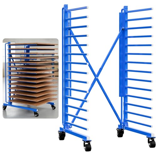 Cabinet Door Drying Rack with Locking Casters