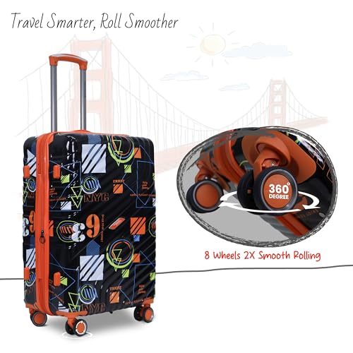 Image of AMERICAN TRAVELLER Urban SF Trolley Bags Single Small Size | Durable Hard Shell, TSA-Type Lock, 360 Disc Spinner Wheels, Expandable Luggage