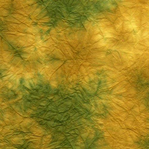 手漉き揉み染め和紙 草黄