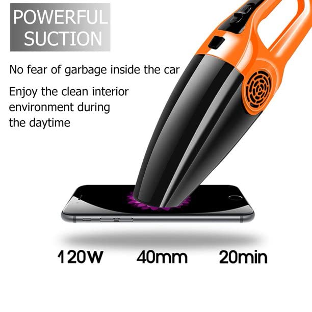 Image of Aetrius Powerful Portable & High Power 4500PA 120W 12V Vacuum Cleaner for car use with 5m Lengh Cord Handheld Vacuum Cleaner