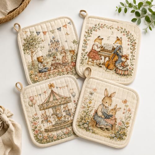 Image of Muslin 6 Layer 100% Organic Bamboo Cotton Face Towels for Newborn Baby Extra Soft Hankies Reusable Napkins for Infants Toddlers /Kids (Pack of 4 Printed Napkin 25x25 CM)