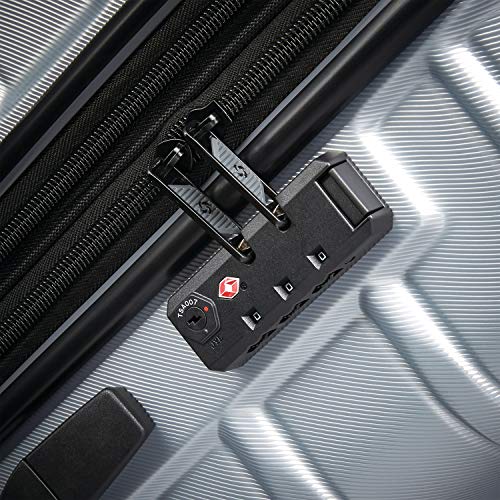 Image of Samsonite Omni 2 Hardside 2 Piece Set - Includes Global Carry-On & Large Checked Suitcases - 360 Dual Spinner Wheels - Integrated TSA Lock & Expansion - Amazon Exclusive - Arctic Silver