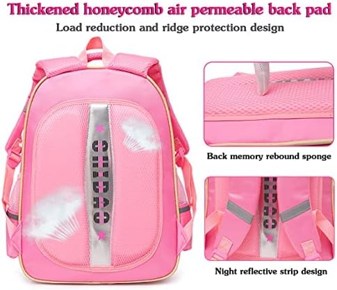 Cute Cat Pink School Backpack with Lunch Bag for 8-16 Year Old Girls, Elementary School Bags Bookbags for Kids - Image 4