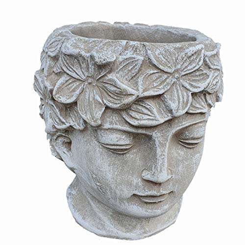 Aspinaworld Gartenfigur, Kopf Figur als Blumenübertopf 16 cm, Figur...
