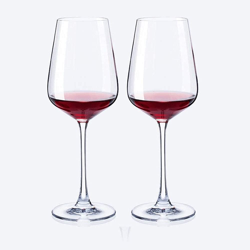 Zuverlässige Rotweingläser, transparent, großes Weinglas für Rotwein, Stielgläser, 2 Stück, 650 ml (Farbe: A)