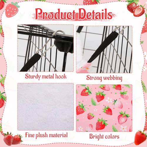 Guiqulai 2 Pcs Guinea Pig Ferret Hammock Set, 3 Tier Small Pet Hanging Hammock with Tunnel Bed Hideout Small Animal Cage Accessories for Hamster Sugar Glider Guinea Pig Ferret Squirrel Chinchilla - Thumbnail 5