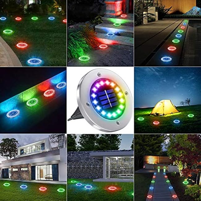 NFESOLAR Solar Lights Multi-Color 8 Pack