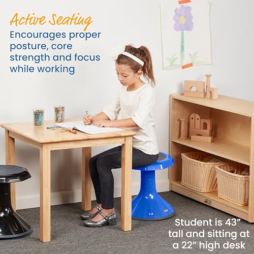 Image of ECR4Kids ACE Active Core Engagement Wobble Stool, 15-Inch Seat Height, Flexible Seating, Blue
