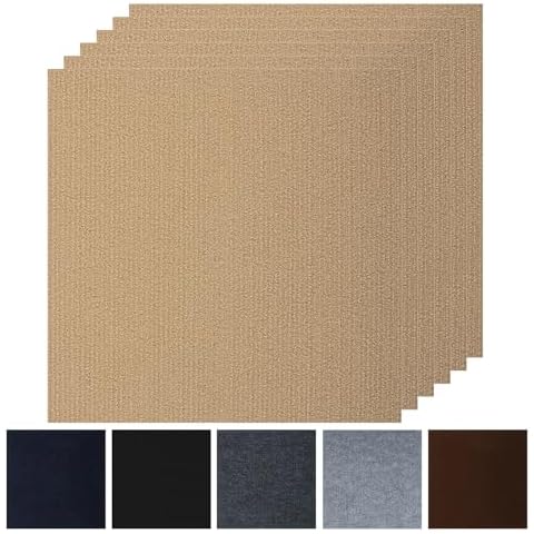 Peel and Stick Carpet Squares 24" x 24", Self Adhesive Non-Slip Carpet Tiles, Peel and Stick Soft Padded Carpet Tiles for Kitchen Bedrooms Indoor Outdoor(20 Tiles/80 sq ft) Cover