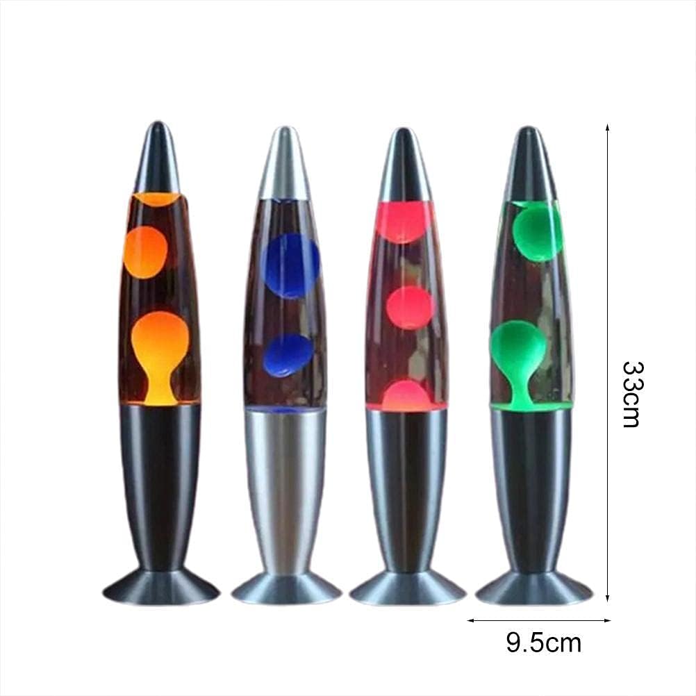Dan&Dre Volcano Wax Lamp, Motion Lamp with Streamlined Design for Warm Light, Liquid Flowing, Aluminum Alloy and Tempered Glass, 25W (Green)