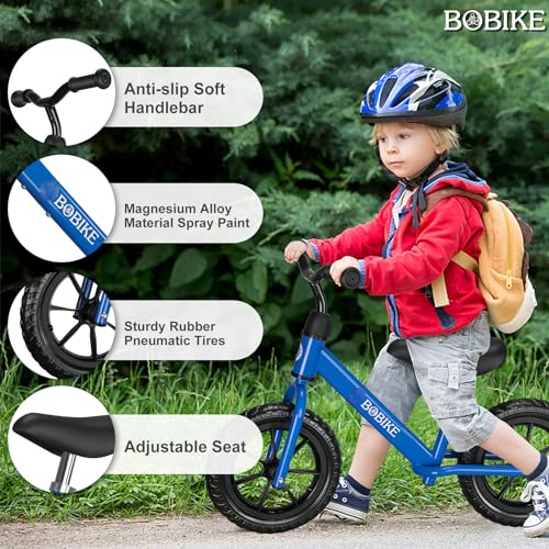 Bobike Toddler Balance Bike Toys For 2 To 5 Year Old Girls Boys Adjustable Seat And Handlebar No-Pedal Training Bike Best Gifts For Kids thumb #2
