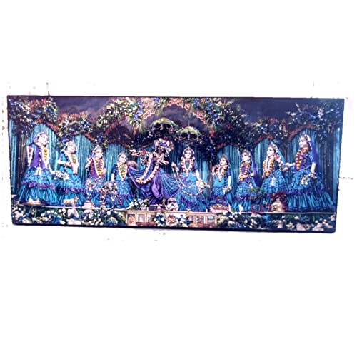 Iskcon Mayapur Radha Madhav Asta sakhi Photo Frame Size 12/30 Inches