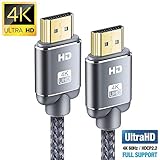ps4 slim hdmi cable included ★ [4K HDMI Cable Ultra HD] (4K@60Hz, 3840x2160p, 4 veces mayor que 1080p, cable hdmi de ultra alta definición, 48 bits/px de profundidad de color) Este cable de fibra óptica HDMI 2.0 admite video 4K, HDR, ARC, Ethernet y 3D, no hay pérdida de imagen durante la transmisión. Este cable HDMI 4K se ha utilizado ampliamente en señalización digital, equipos médicos, sistemas de video en el aire, sistemas de cine en casa, canales de televisión, salas de conferencias, etc.