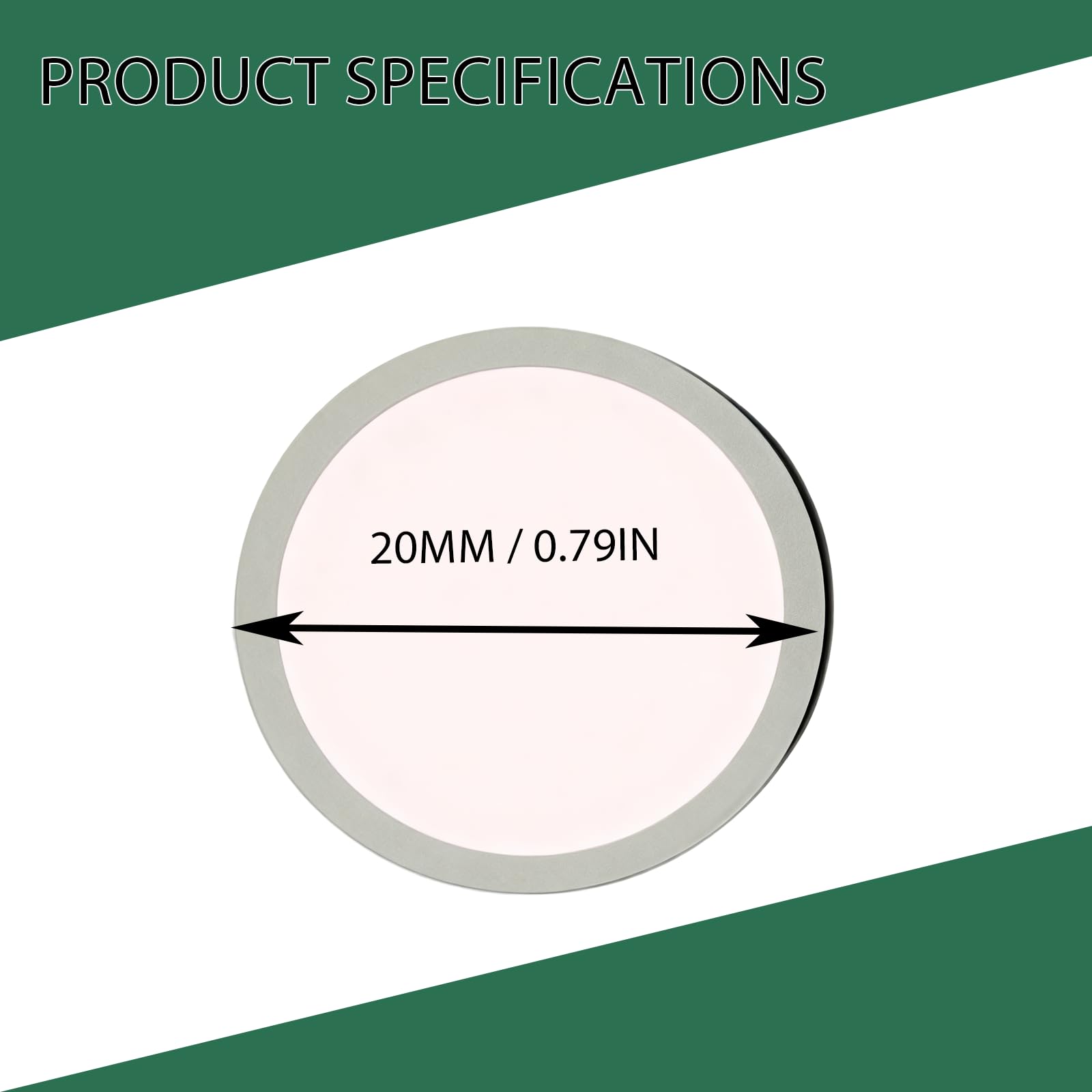 10 Pezzi Dischi in Ceramica 20mm per Nebulizzatore Ultrasuoni, Membrana Atomizzatore 1,7 MHz Impermeabile, Kit Ricambio per Umidificatore e Fontana da Interni