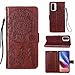 Produktbild Molg Kompatibel mit Xiaomi Mi 11i/Poco F3/Redmi K40/K40 Pro Hülle PU-Leder Dreamcatcher Muster Geprägte Flip Cover [Armband] [Kartenhalter] [Magnetverschluss] Anti-Kratzer Stoßfeste Hülle-Braun